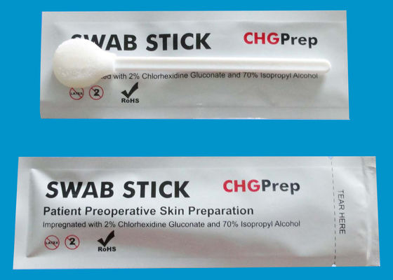 Tek Kullanımlık Köpük Cerrahi CHG Swab% 70 İzopropil Alkol IPA% 2 CHG Swabstick