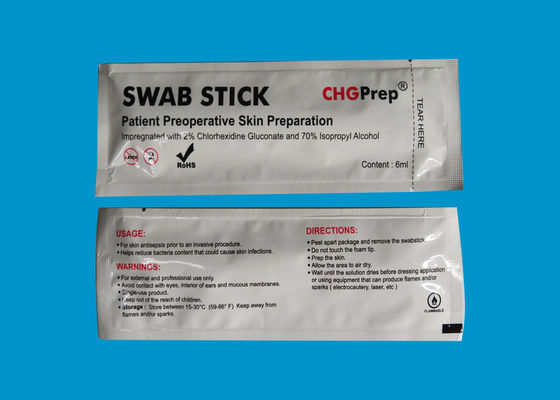Chlorascrub Medical CHG Swabstick ETO Sterilizasyon Köpüğü Uçlu Swablar