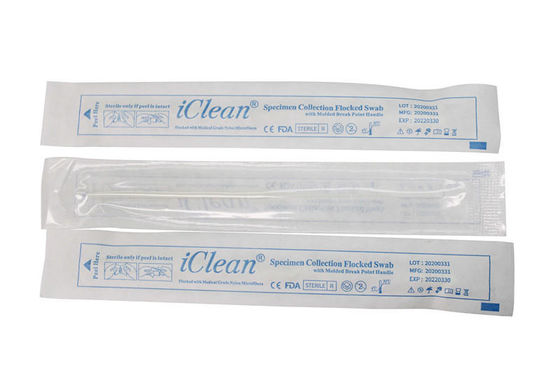 23 mm Baş uzunluğu Nazal Floklu Swablar Steril Floklu Swab CM-FS919