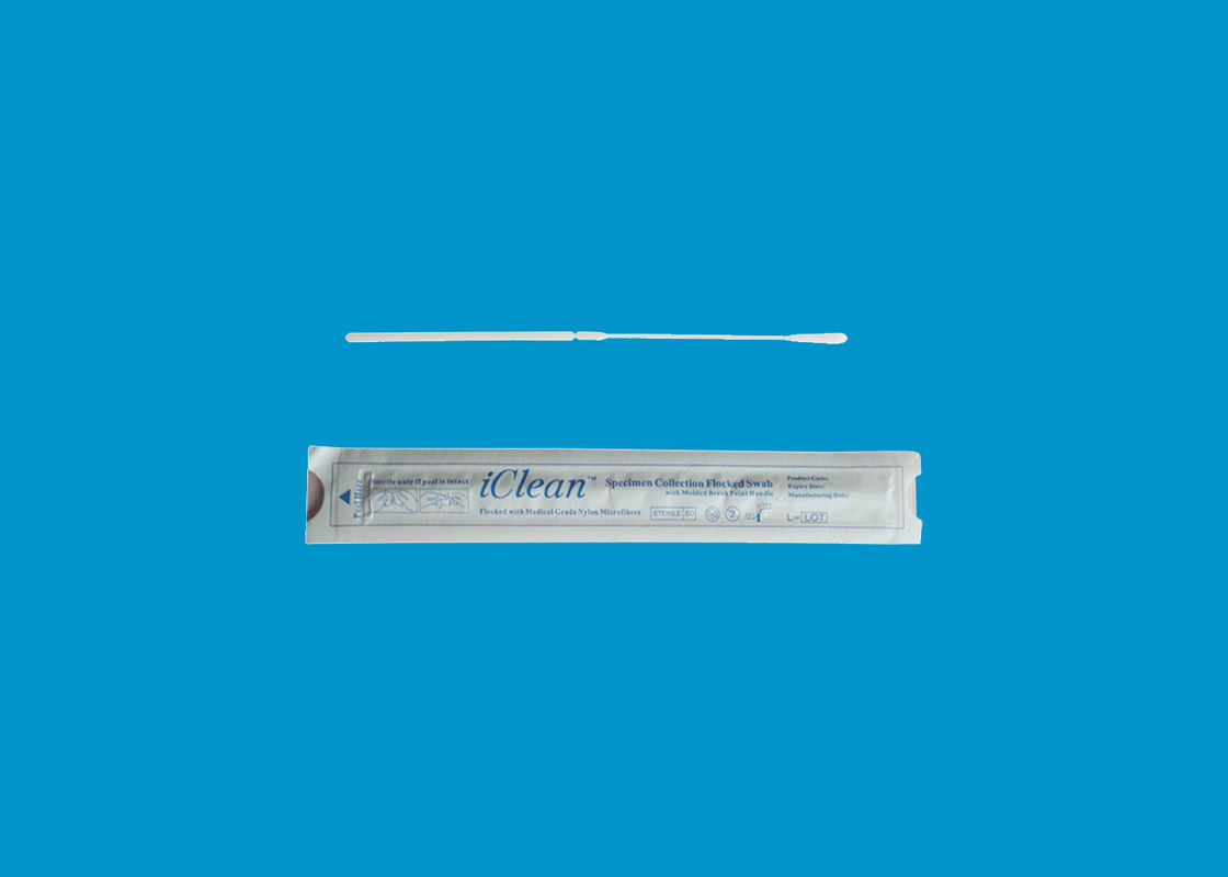 Laboratuvar Floklu Naylon Numune Tek Kullanımlık Steril Swab Transport Nazofarengeal Swab Stick