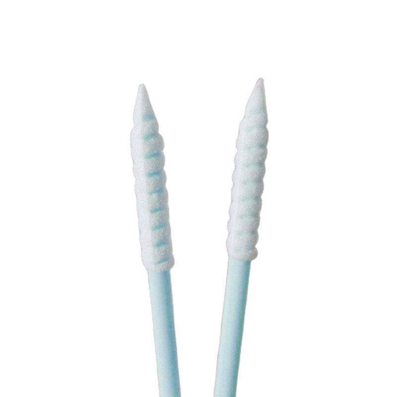 CM-PS752 İnce Sivri Spiral Başlıklı Esd Köpük Polyester Elektronik Temizlik için Temiz Oda Swabları